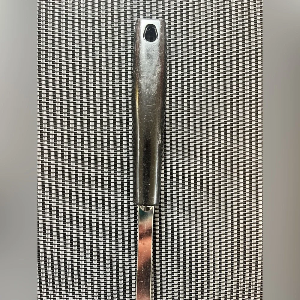 Vintage EKCO USA Metal Slotted Keyhole Serving Spoon 12